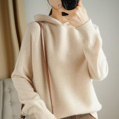 Brand Name:NoneMaterial:WoolOrigin:CN(Origin)Season:WinterMaterial Composition:100%Pattern.:Solid colorSource type:Spot.Color.:White, pink, red, green, black, beige, camelProduct category:Sweaters, knitwearContent of main fabric components:100%Is it in stock?:Nosize:S,M,L,XL,XXLSource of master map:There are models in the real shootingLayout:LooseStyle type:Street trendsettersMain Surface Composition 2:WoolCombination form:One piece setCollar Type:Hood / collarstyle:SocketPlace of Origin:HebeiTh Warm Knit Sweater, Mint Sweater, Short Hoodie, Wool Sweaters Womens, Cozy Knit Sweater, Stylish Sweaters, Long Sleeve Knit Sweaters, Look Casual, Hooded Sweater