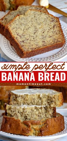 Moist and soft banana bread recipe is the perfect addition to your Christmas brunch menu idea! It is simply the perfect banana bread recipe that is so easy to make using simple ingredients! Save this holiday breakfast recipe for later! Joanna Gaines Banana Bread Recipe, Soft Banana Bread Recipe, Banana Bread Recipe With Pudding, Easy Banana Bread Recipe 3 Ingredients, Banana Bread Simply Recipes, Simply Banana Bread, Joyful Mommas Kitchen Banana Bread, Betty Crocker Banana Bread, Pineapple Loaf