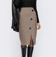 Introducing our exquisite long woolen warm pencil skirt for women! This skirt is not only fashion-forward but it also ensures maximum comfort during those chilly days. Crafted with luxurious wool, it is designed to keep you cozy and stylish all season long. The sophisticated pencil silhouette accentuates your curves while providing a sleek and sleek look that is perfect for any occasion. With its impeccable craftsmanship and timeless design, this skirt is a must-have addition for any fashion-forward woman's wardrobe. Stay warm and elegant with our long woolen warm pencil skirt!  Composition: 35% wool, 35% viscose, 30% polyester Skirts length  74 cm         chest     waist      hip XS:    84cm  64cm  88cm              (33")   (25")  (34.6") S:        88cm 68cm 92cm           (34.6") (26.7") Classic A-line Winter Skirt, A-line Wool Skirt For Work, Spring A-line Wool Skirt, Winter Wool A-line Skirt, Elegant Plaid Knee-length Skirt, Wool Maxi Skirt, Office Clothing, Skirt Office, Office Skirt