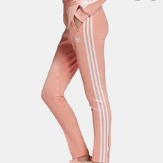 Brand New. Never Used. Color: Rose Sporty Adidas Spring Bottoms, Sporty Adidas Bottoms For Spring, Trendy Full-length Pink Sweatpants, Trendy Pink Full Length Sweatpants, Adidas Stretch Sweatpants For Spring, Sporty Pink Sweatpants For Spring, Adidas Pink Bottoms For Summer, Trendy Adidas Bottoms For Spring, Pink Athleisure Trousers