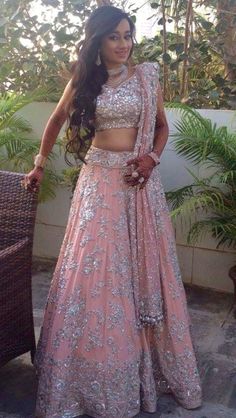 Pinterest: @pawank90 Designer Lehanga, Republic Womenswear, Pastel Lehenga, Silver Embroidery, Indian Party Wear, Indian Look, Salwar Kamiz, Red Lehenga, Desi Clothes