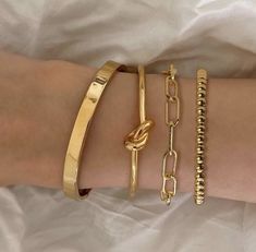 Gold jewelry, bangle bracelet, chain bracelet, cuff bracelet Gold Bangle Set, Womens Bangles, Gold Plated Bangles, Gold Bead Bracelets, Gold Bracelet For Women, Gold Bracelets, Bangle Bracelets With Charms, Gold Bangle Bracelet, Gold Plated Bracelets