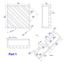 the technical drawing shows how to make a bench for an outdoor patio or deck area