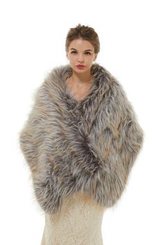 Bridal Shawls, Faux Fur Wedding, Jacket Formal, Wedding Bolero, Shawl For Women, Bridal Fur, Faux Fur Shawl, Veil Styles, Faux Fur Wrap