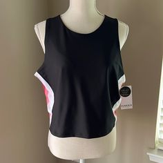 78% Polyester, 22% Spandex Sleeveless Tank Top For Light Sports, Black Sleeveless Activewear For Light Sports, Black Tank Top For Light Sports, Black Sleeveless Sports Bra For Light Sports, Black Tank Top For Light Sports In Summer, Fitted Black Tank Top For Light Sports, Black Summer Sleeveless Sports Bra, Black Summer Sports Bra, Sleeveless Black Sports Bra For Summer