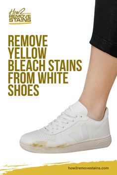 How To Remove Yellow Stains From White Canvas Shoes, How To Remove Yellow Stains From Shoes, How To Get Yellow Out Of White Shoes, Clean Canvas Shoes, Remove Bleach Stains, How To Clean White Converse, Remove Yellow Stains, Cleaning Shoes, How To Clean White Shoes