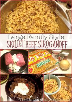 large family style skillet beef stroganooffi is an easy dinner recipe