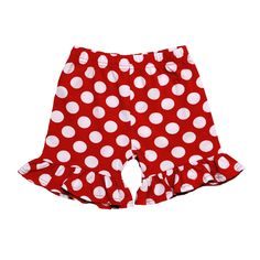 *All sales are final on clearance items. Girls Ruffle Shorts, Polka Dot Shorts, Red Polka Dot, Ruffle Shorts, Polka Dot, Polka Dots, Girl Outfits, Dots, Tops & Tees