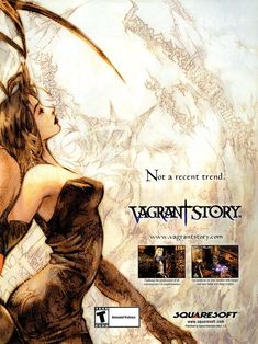 Vagrant Story Art, Vagrant Story, Akihiko Yoshida, Video Game Magazines, Game Ads, Retro Games Poster, Video Game Posters, Horror Video Games