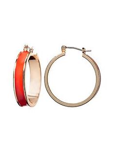 $40 Enamel hoop earring | Banana Republic Nickel Free Enamel Hoop Jewelry, Gold Enamel Hoop Jewelry, Gold Enamel Hoop Earrings, Red Enamel Hoop Earrings Gift, Elegant Enamel Hoop Earrings, Nickel-free Enamel Hoop Jewelry, Nickel-free Enamel Hoop Earrings, Nickel-free Enamel Round Hoop Earrings, Multicolor Enamel Hoop Earrings