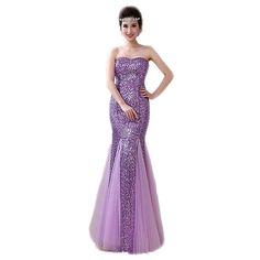 Women Strapless Sequined Sexy Mermaid Long Evening Dresses – STYLEGOING Party Evening Dress With Mermaid Hem In Tulle, Glamorous Tulle Mermaid Dress For Parties, Strapless Sequined Mermaid Dress For Prom, Glamorous Strapless Sequined Mermaid Dress, Glamorous Strapless Mermaid Dress For Party, Sleeveless Tulle Mermaid Dress For Party, Strapless Sequin Mermaid Dress For Party, Strapless Mermaid Dress For Party Season, Strapless Fitted Sequin Mermaid Dress