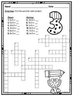 worksheet for the 3rd grade number three