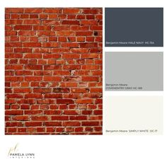 a brick wall is shown with the colors gray and white, including grey and red