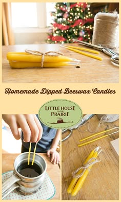 homemade dipped beeswax candles in little house prairie