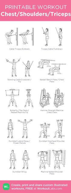 an exercise poster with instructions to do exercises for the entire body and shoulders, including