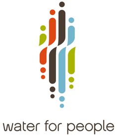 the logo for water for people, which is designed to look like an abstract pattern