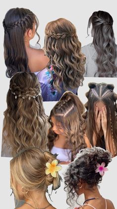 Mamma Mia Inspired Hairstyles, Mamma Mia Hairstyles Tutorial, Cochella Hair Hairstyles, Hoț Girl Summer Hairstyles, Medival Hairstyle Long Hair