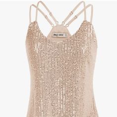 Grace Karin Women's Sleeveless Sparkle Shimmer Camisole Vest Sequin Tank Top Gold Sequin With Champagne Lining Size Small Sequin,Polyester Light Stretch For A Comfortable Fit. Glamorous Sleeveless Top With Built-in Bra, Chic Tank Vest With Built-in Bra, Chic Fitted Cami Vest, Fitted Sleeveless Tank Top With Straps, Spring Cami Vest With Adjustable Straps, Fitted Vest With Adjustable Tank Straps, Spring Tank Vest With Adjustable Straps, Glamorous Sleeveless Vest Top, Glamorous Fitted Tank Vest