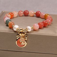 Fall Bracelets, Autumn Bracelet, Good Things In Life, Enjoy Every Moment, Remind Yourself, Lucky You, Agate Bracelet, Red Agate, Be Grateful