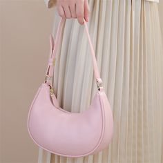 Free U.S. shipping. Style: Commuting , color:Pink, suite for season：Spring, Summer, Autumn, Winter ，Anniversary, Going out, Hanging out, Material Genuine Leather, Light Pink Baguette Zipper Shoulder Bag Trend Hobo Bag Hand Purses Winter Anniversary, Bag Trends, Hobo Bag, Hanging Out, Season Spring, Autumn Winter, North America, Light Pink, Going Out