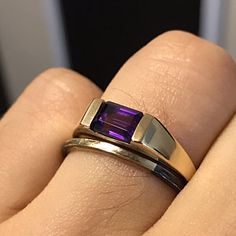 Natural amethyst ring promise ring February birthstone emerald | Etsy Engagement Rings Blue Sapphire, Rings Princess Cut, Engagement Rings Blue, Rings Princess, Cut Rings, Rings Blue, Rings Etsy, Sapphire Rings, Alexandrite Ring