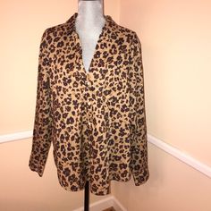 Leopard Print Button Up Blouse! Lightweight And Soft! Brand New With Tags! 100% Cotton! Gap Casual Collared Blouse, Gap Tops With Button Closure For Spring, Spring Button Closure Tops By Gap, Chic Gap Tops For Work, Chic Gap Blouse For Fall, Chic Gap Blouse For Work, Collared Brown Blouse For Day Out, Spring Gap Tops With Button Closure, Gap Spring Tops With Button Closure