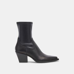 Rutger Boots Black Leather | Women's Black Leather Mid-Ankle Boots Wide Calf Boots, Fall Fits, Midi Skirts, Boots Fall, Fall Shoes, Fitted Silhouette, Calf Boots, Black Leather Boots, Leather Booties