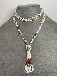 Vintage  Multicolored Indian beads. Great Summer Time Look. Colorful Lariat Beads For Jewelry Making, Multicolor Beaded Necklaces With Oval Beads, Multicolor Beaded Necklace With Oval Beads, Multicolor Large Beads Multi-strand Necklace, Multicolor Large Beads Multi-strand, Multicolor Large Multi-strand Beads, White Faceted Bead Necklaces For Festival, Multicolor Faceted Multi-strand Beads, White Faceted Beads Necklace For Festival