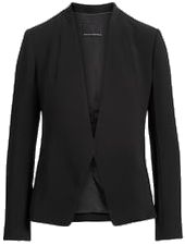 Chic Structured Blazer With Pressed Crease, Sleek Structured Spring Blazer, Sleek Structured Blazer For Business Casual, Sleek Structured Blazer For Night Out, Modern Spring Formal Blazer, Chic Semi-formal Structured Outerwear, Chic Structured Blazer With Hidden Button Closure, Chic Structured Semi-formal Outerwear, Chic Structured Outerwear With Pressed Crease