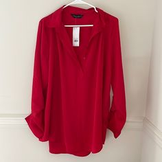 Nwt Dorthy Perkins Red Blouse. New With Tags. Beautiful Cherry Red Color. Functional Buttons Down Front. Smoke Free And Pet Free Home. Next Day Shipping. Red V-neck Top For Office, Red Long Sleeve Office Top, Red Long Sleeve Top For Office, Red V-neck Top For Workwear, Red V-neck Top For Work, Red Collared Party Blouse, Red V-neck Shirt For Workwear, Red Long Sleeve Blouse For Office, Casual Red Office Blouse