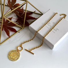 Luxury Gold Coin Necklace Antique Design Gold Filled - Etsy Bulgaria Gold Coin Chain Necklace Gift, Gold Metal Chain Necklace With Coin Pendant, Gold Round Medallion Necklace, Gold Chain Coin Necklace As Gift, Gold Chain Coin Necklace Gift, Gold Round Coin Necklace With Chain, Metal Coin Necklace Perfect As A Gift, Round Metal Medallion Necklace Tarnish Resistant, Gold Coin Necklace With Chain