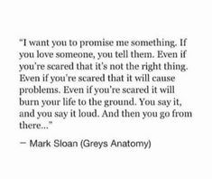 a quote from mark sloan about love