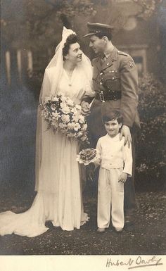 Old Wedding, Portrait Vintage, Military Uniforms, Photo Vintage