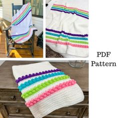 crochet patterns for blankets and afghans with text overlay that says, free pattern