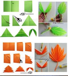 how to make an origami leaf out of paper