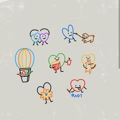 an image of cartoon characters with balloons