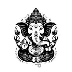 black and white drawing of an elephant sitting on top of it's back legs