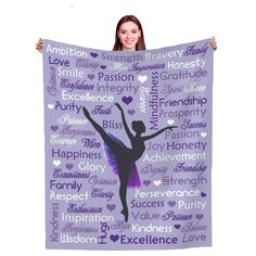 PRICES MAY VARY. ❤【Dance Gifts】Beautiful and cozy blanket with heartwarming messages. It's an ideal dance gift to be sent to your loved ones at dance recital, birthday, christmas, mothers day, graduation, dance competition or new year. 🐑【High Quality Material】This super soft plush throw blanket is lightweight, fluffy, non-fading and non-shedding, made by non-pilling flannel fleece, touched so soft and comfortable. It measures 50x40 inches(127x102cm). Suitable size for everyone and every age. ❤【 Recital Gifts, Dancer Gifts, Dance Recital Gifts, Very Important Person, Hope Inspiration, Dancer Gift, Dance Teachers, Teacher Team, Dance Lover