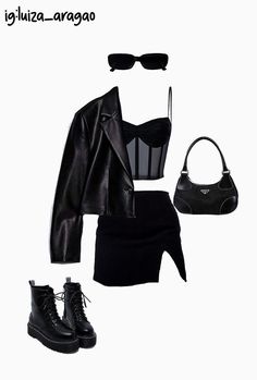 The Weeknd Concert Outfit, Look Grunge, Chique Outfits, Shein Outfits, Looks Party, Looks Street Style, Looks Black, Mode Inspo