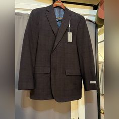 New With Tags Too Late To Return Unfortunately 42 Long. Tag Says Purple And Red But Irl Looks Brown. Very Nice Non Smoker Home Too Late, Mens Suits, Blazer Suit, Suit Jacket, Michael Kors, Man Shop, Tags, Purple, Red