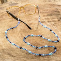 This colorful accessory from artisan Mirian Zet in Guatemala will keep those glasses right where you need them. The eyeglass lanyard is crafted from sparkling glass and crystal beads in cool blue shades that are carefully strung by hand. Buy Bead, Imperial Glass, Colorful Accessories, Casual Street Style, Hand Beading, Delicate Bracelet, Guatemala, Lanyard, Crystal Beads