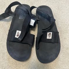 North Face Sandals Worn Only Once, Like New Size : Us10 Casual Black Sport Sandals For Beach, Adjustable Black Sport Sandals For Summer, Black Flip Flops For Outdoor Use, Black Summer Sport Sandals For The Beach, Black Open Toe Sport Sandals For Beach, Black Ankle Strap Summer Sandals, Black Ankle Strap Sandals For Beach, Black Flat Sport Sandals For Beach, Black Adjustable Sport Sandals For Summer