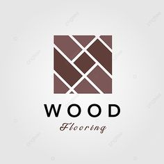 the logo for wood flooring company is made with squares and lines, which can be used