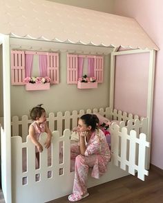 Bed With Window, Diy Toddler Bed, Kura Bed, 19 November, Toddler Girl Room, Nursery Room Design, Flower Window