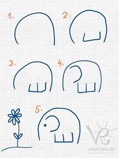 how to draw an elephant for kids step by step with pictures and instructions on how to draw an elephant