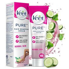 Veet Pure Hair Removal Cream for Women | Normal Skin Veet Hair Removal, Hair Growth Cream, Permanent Hair Removal Cream, Easy Hair Removal, Hair Removal Women, Hair Removal For Men, Painless Hair Removal, Hair Removal Permanent, Fresh Hair