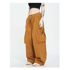 Unisex Retro Loose Wide-Leg Floor-Length Cargo Pants  Material: Cotton  Size: M, L, XL, 2XL Color: Brown Style: Cargo Pants Waist Type: Mid-High Waist  Season: Spring, Fall, Winter   Occasion: Leisure, Outdoor, Daily, Vacation, Fall Outfits Baggy Full Length Parachute Pants, Brown Baggy Wide Leg Parachute Pants, Baggy Brown Cargo Pants, Baggy Full-length Cargo Pants, Brown Baggy Cargo Pants, Brown Baggy High Waist Cargo Pants, Baggy High Waist Brown Parachute Pants, Brown Wide Leg Harem Pants With Side Pockets, Brown Cargo Style Wide-leg Pants