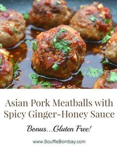 Honey Sauce Recipe, Asian Pork Meatballs, Ginger Honey, Asian Pork, Honey Sauce