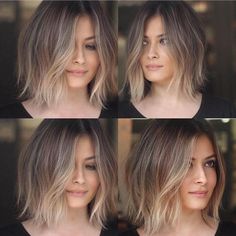 Short Hair Natural Balayage, Short Bob Ash Blonde, Short Bob Balayage Hair, Natural Balayage Short Hair, Ombre Hair Short Bob, Balayage Hair Short Bob, Short Bob Hair Color Ideas, Bob Hair Balayage, Short Bob Balayage