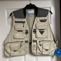 Do With Tags Never Worn. Perfect For Trout, Fishing Stream, Fishing Or Any Fishing Functional Fishing Outerwear With Pockets, Utility Outerwear With Pockets For Fishing, Winter Fishing Outerwear With Pockets, Vest Outfits Men, Mens Fleece Vest, Mens Vest Jacket, Columbia Vest, Jumpsuit Men